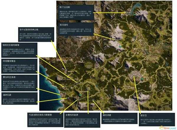 《刺客信条:奥德赛》全历史地点一览