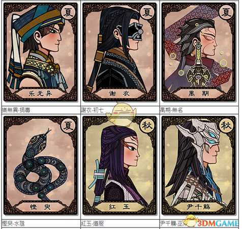《古剑奇谭3》全千秋戏卡牌一览