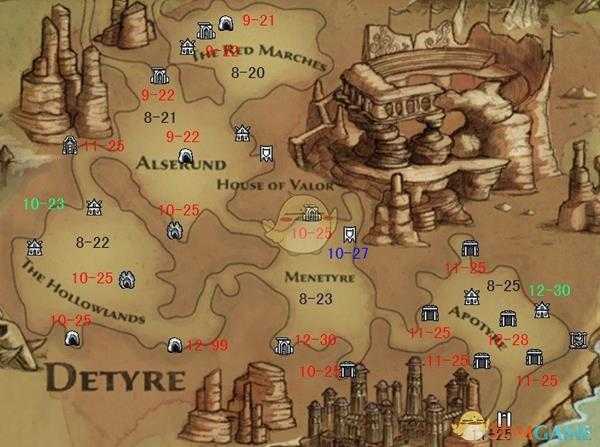 《阿玛拉王国:惩罚》全地图怪物等级一览