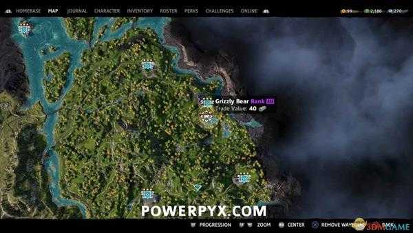 《孤岛惊魂：新曙光》灰熊狩猎位置指南