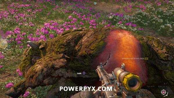 《孤岛惊魂：新曙光》残暴野牛狩猎位置指南