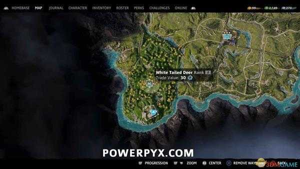 《孤岛惊魂：新曙光》鹿狩猎位置指南