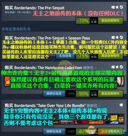 《无主之地：前传》Steam购买指南
