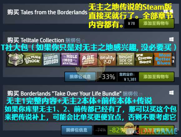 《无主之地传说》Steam购买指南