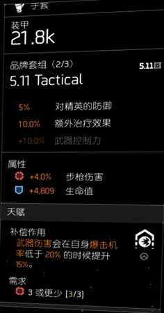 《全境封锁2》龟壳犀牛天赋突击步枪配装指南