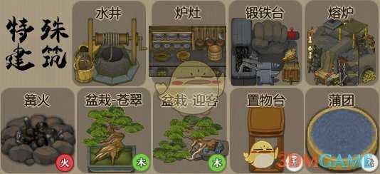 《了不起的修仙模拟器》特殊建筑有哪些