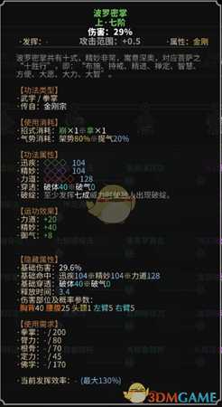 《太吾绘卷》无量金刚宗拳掌功法一览