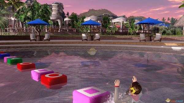 《死或生沙滩排球3：绯红》泳池跳方块小游戏玩法技巧指南