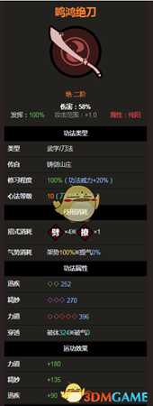 《太吾绘卷》刀法绝二品之鸣鸿绝刀