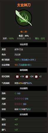 《太吾绘卷》刀法绝二品之太玄神刀