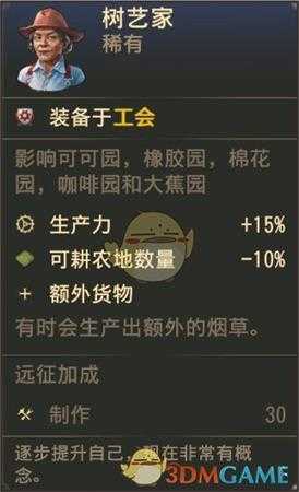 《纪元1800》稀有人物树艺家属性一览