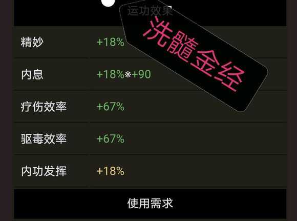 《太吾绘卷》洗髓金经属性分析介绍