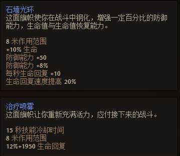 《恐怖黎明》石墙之旗属性一览