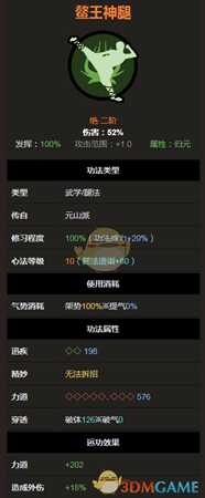 《太吾绘卷》元山派腿法-鳌王神腿