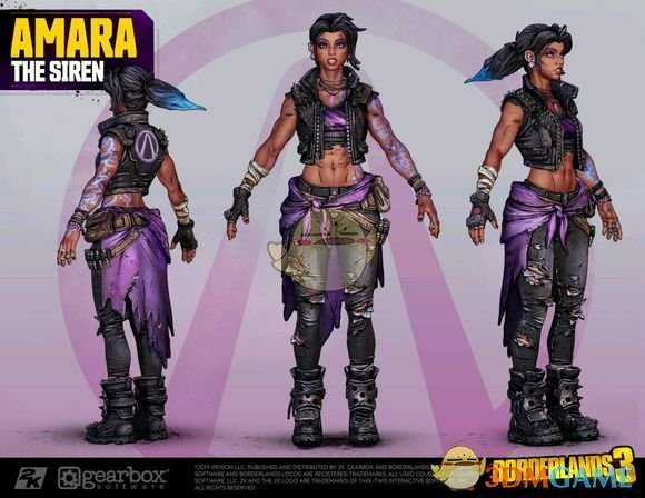 《无主之地3》魔女Amara角色设定图一览