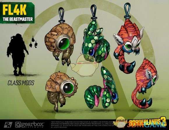 《无主之地3》驯兽师FL4K角色设定图一览