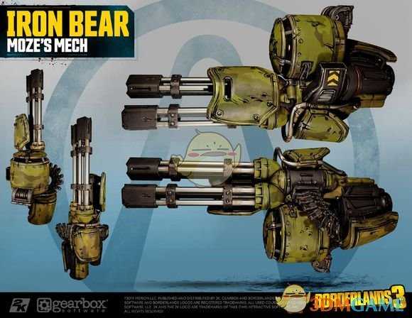 《无主之地3》枪手Moze角色设定图一览