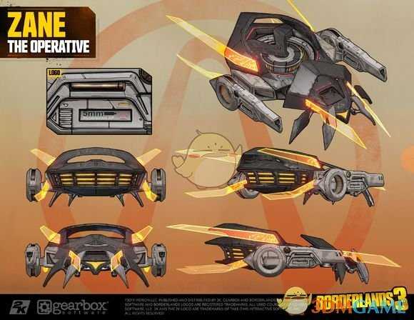 《无主之地3》特工Zane角色设定图一览