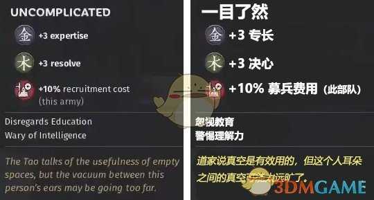 《全面战争：三国》一目了然特性效果一览