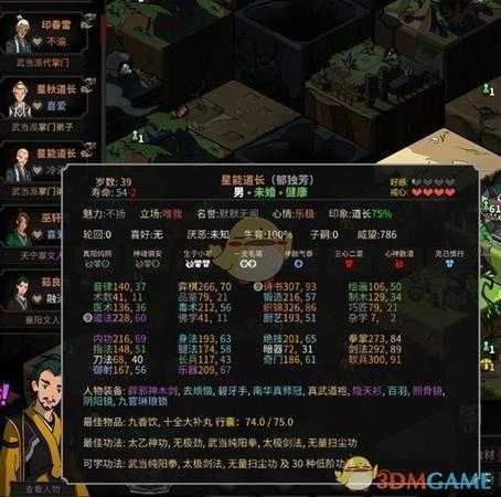 《太吾绘卷》教艺对手选择分析