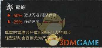 《全面战争：三国》雪地霜原地形的战场属性分享