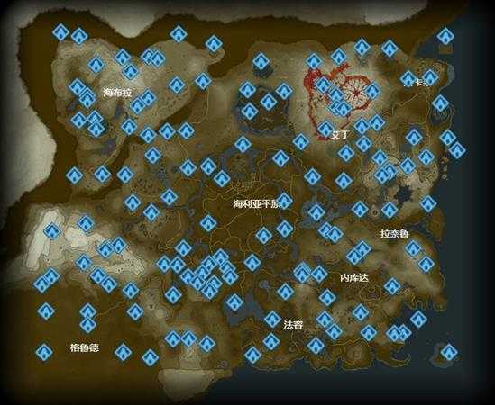 塞尔达传说神庙位置