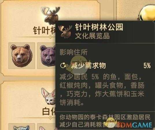 《纪元1800》针叶树林公园属性介绍