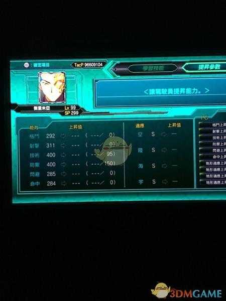 《超级机器人大战X》全角色LV99六维一览