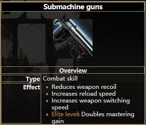 《逃离塔科夫》冲锋枪技能属性一览