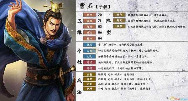 《三国志14》曹丕属性个性一览