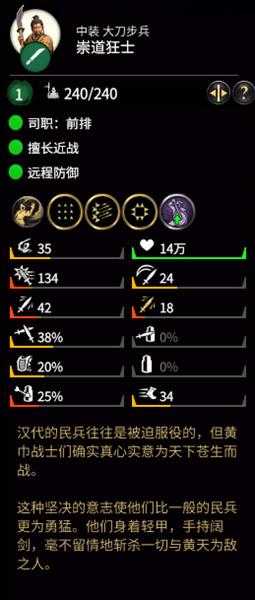 《全面战争：三国》崇道狂士属性分析