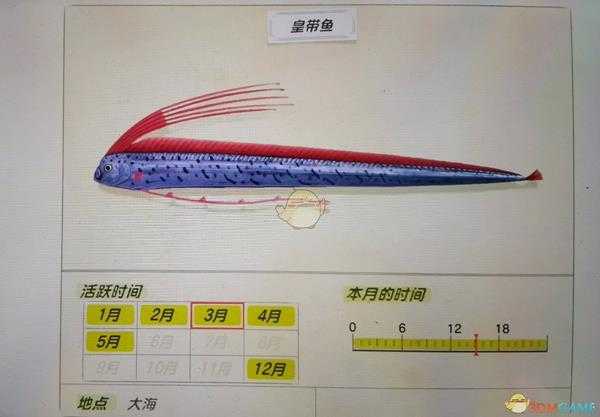 《集合啦！动物森友会》皇带鱼活跃月份及活跃地点分享