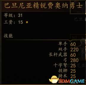 《骑马与砍杀2》六种六级兵种升级路线分享