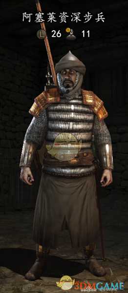 《骑马与砍杀2》阿塞莱资深步兵装备一览 实战强度分析