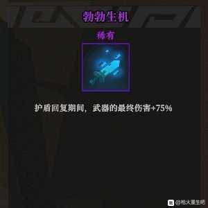 《枪火重生》勃勃生机秘卷组合推荐