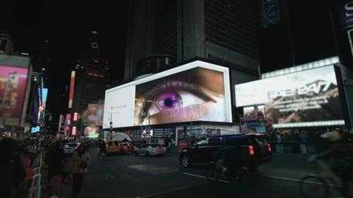 大名鼎鼎的V！《赛博朋克2077》纽约时代广场裸眼3D广告