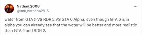 《GTA6》早期水面效果对比前作：观感提升？