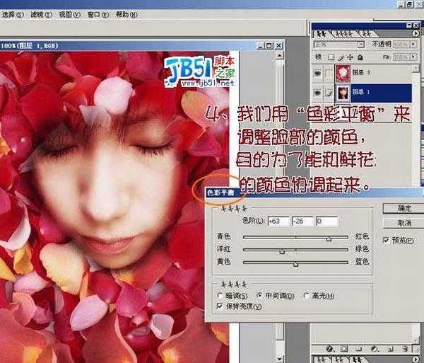 Photoshop教程 :把MM照片制作为花瓣签名