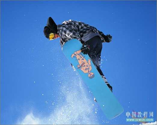 创意:PS教程之飞出相片的滑雪运动员
