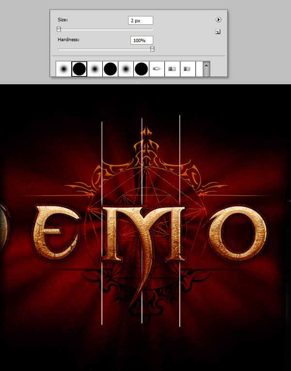 PS制作暗黑III魔幻炫光字体特效