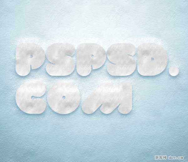ps制作漂亮大气的雪地文字特效教程
