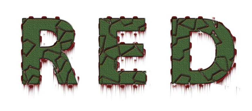 ps怎么设计龟裂并滴血效果的文字?