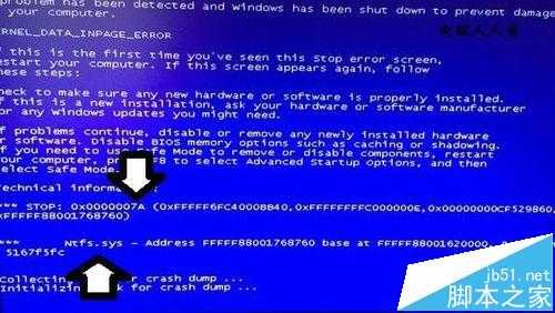电脑开机蓝屏故障提示中有NTFS.sys文件怎么办?